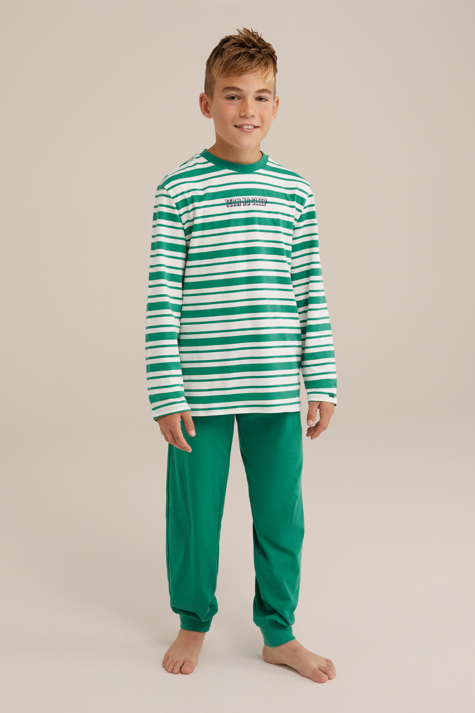 Jongens pyjamaset met dessin WE Fashion Groen