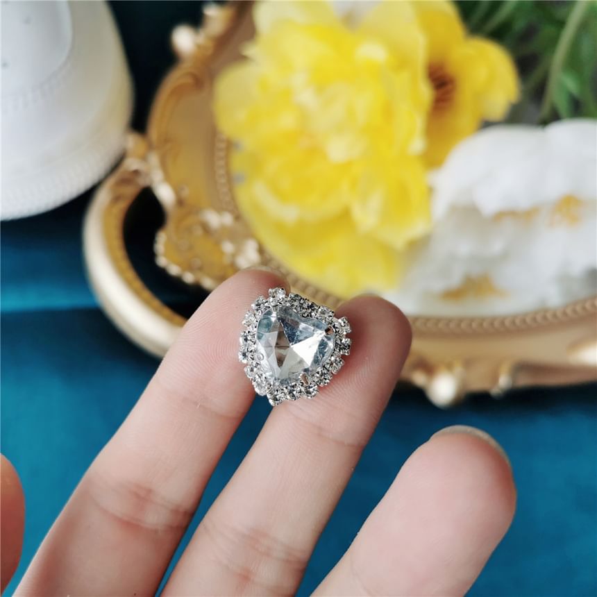 Epoch - Hartvormige schoenveter met strass-steentjes