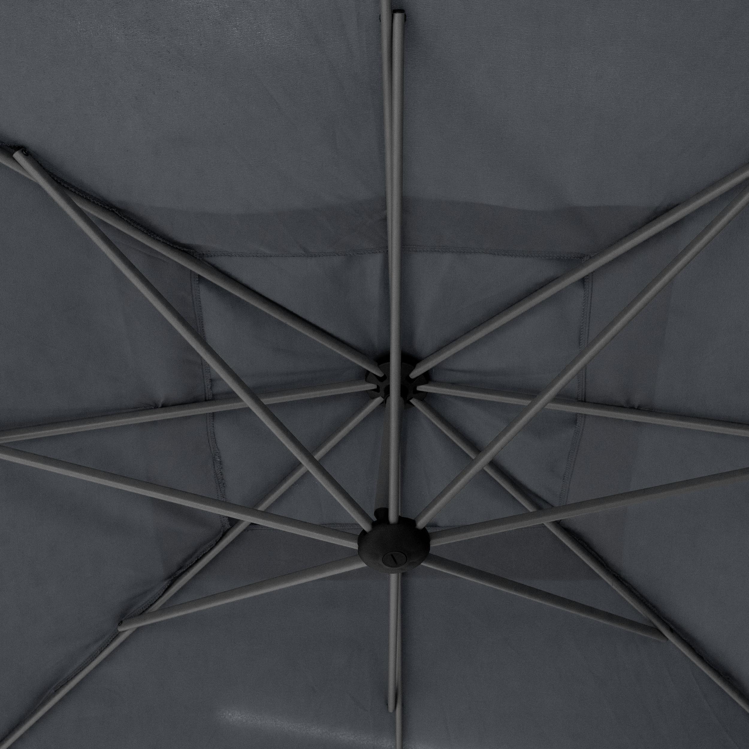 PARASOL DECENTRE 2.5X2.5M MANOA ARDOISE