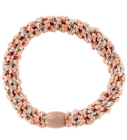 Kknekki Haargummi - Rosa/Gold Glitzer