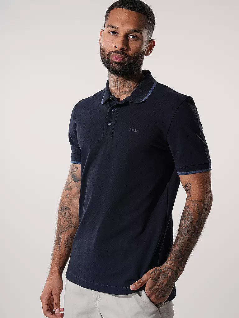 BOSS Poloshirt PARLAY 190 dunkelblau