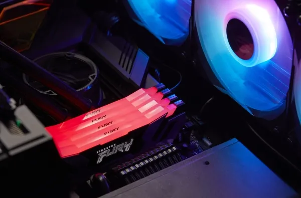 Kingston FURY Renegade RGB - DDR5 - modul - 16 GB - DIMM 288-PIN - 6400 MT/s / PC5-51200 - CL32 - 1.1 V - ikke bufferet - on-die ECC