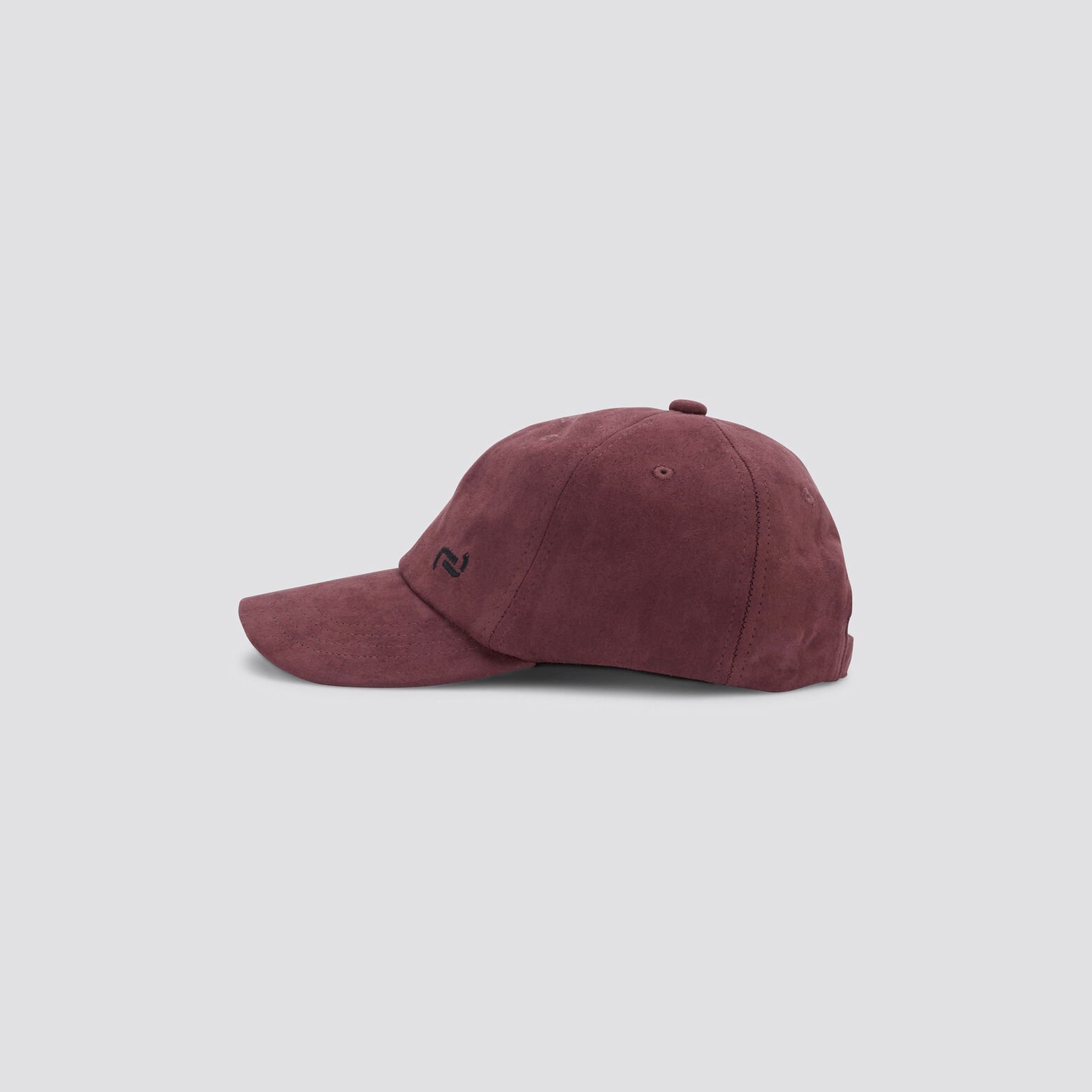 Casquette Unie en Suède Bordeaux