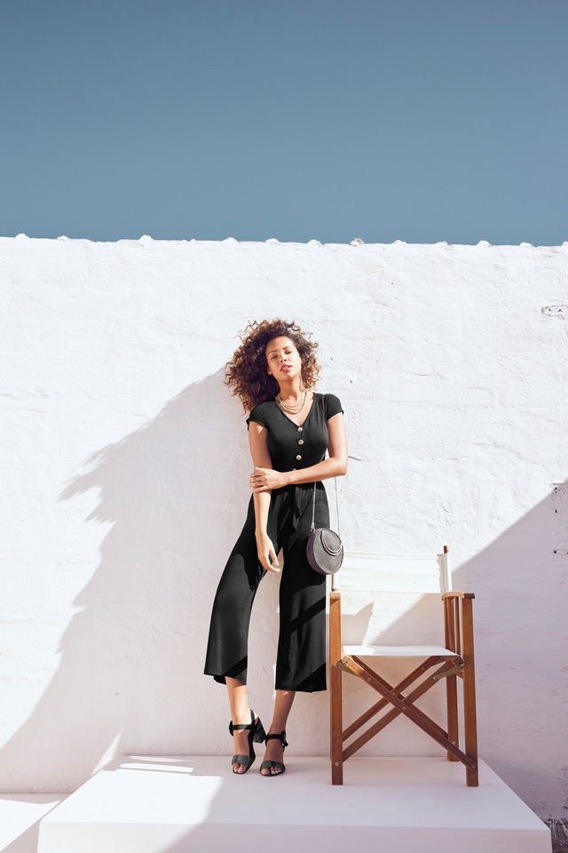 Tamaris Culotte-Overall , mit Knopfleiste