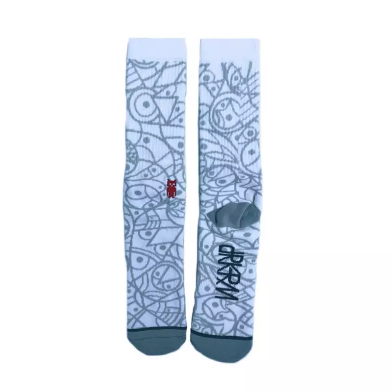 Chaussettes skate DARKROOM Collective Blanc