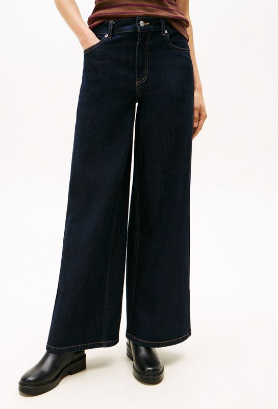 Tommy Hilfiger Dames DNM Rinse 70's Wide Leg HW WW0WW48395 Andere Jeans, Denim, 2824, Denim (Rinse), 24W / 28L