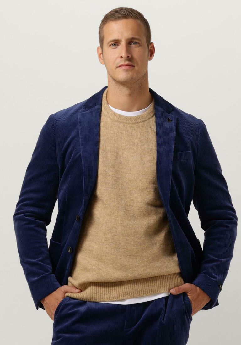 SCOTCH & SODA blauwe scotch & soda colbert regular fit unconstructed corduroy blazer