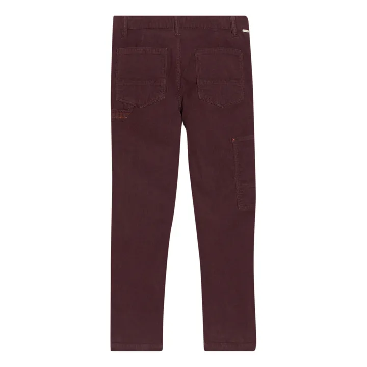 Bellerose Pantalon Droit Velours Painter | Aubergine