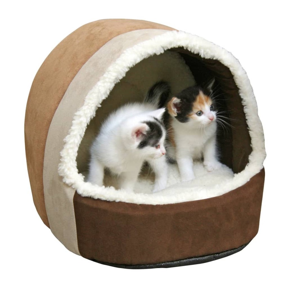 Grotte douillette pour animaux de compagnie amy 35x33x32 cm
