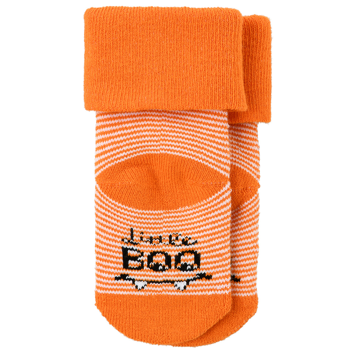 Topomini 1 Paar Newborn Halloween-Socken mit Spinnen orange