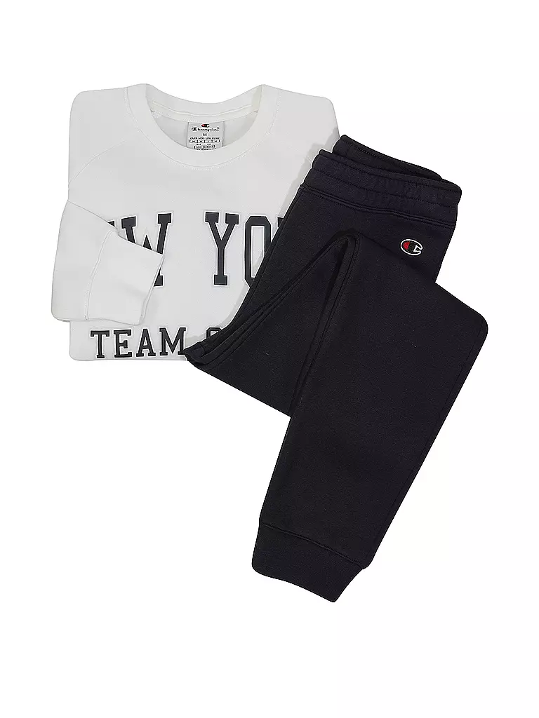 CHAMPION Mädchen Jogger 2teilig Sweater und Hose creme