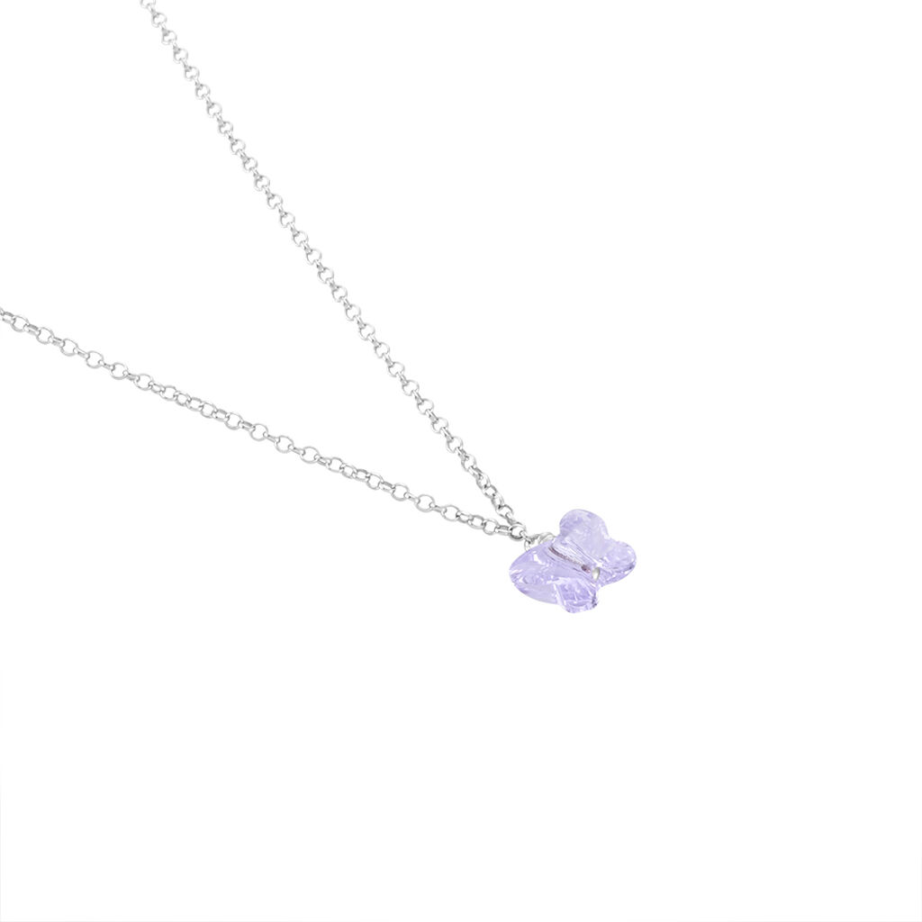 Collier Argent Blanc Patriki Cristal De Swarovski