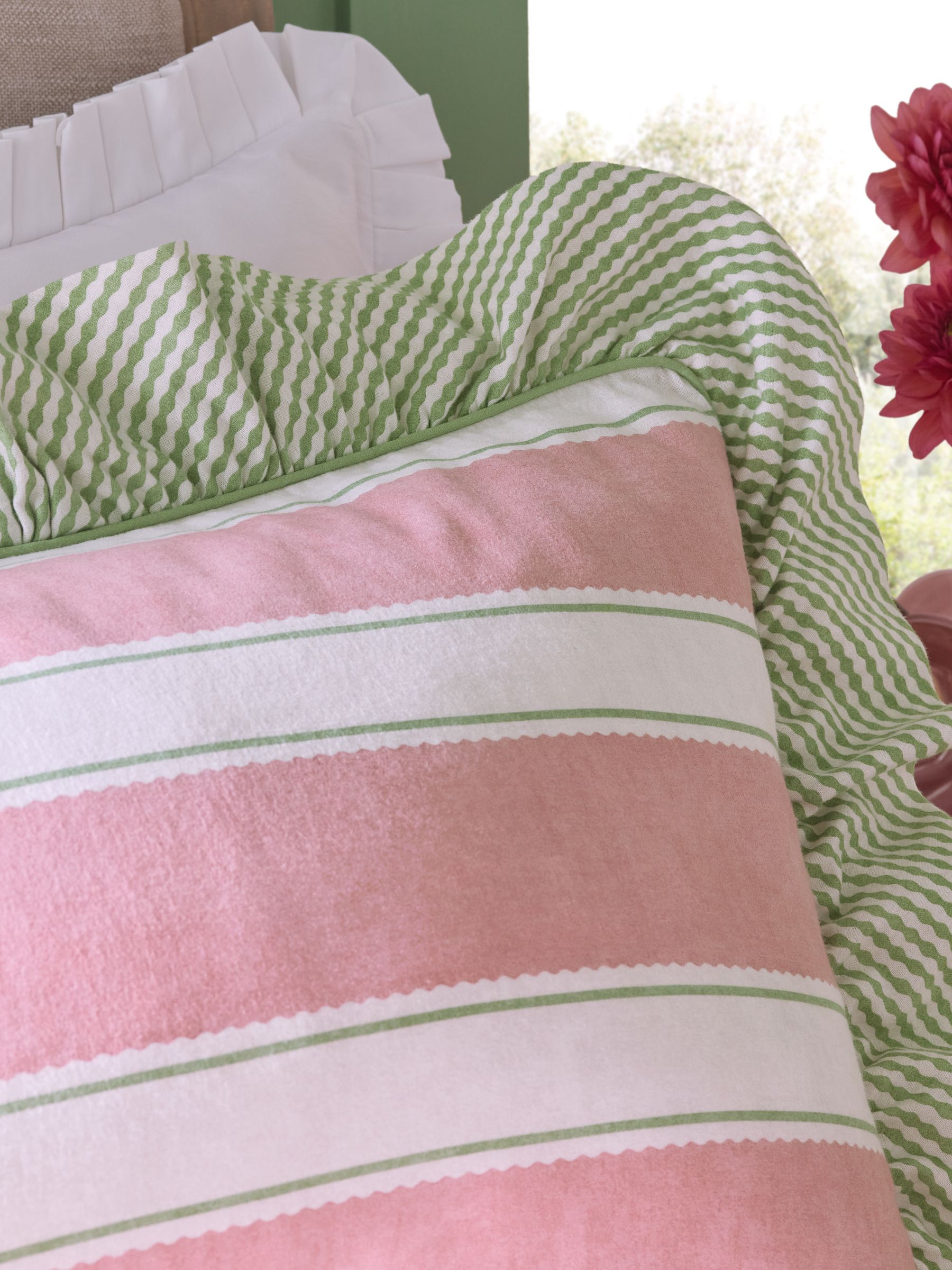 Brushed Cotton Frill Duvet Cover and Pillowcase Set