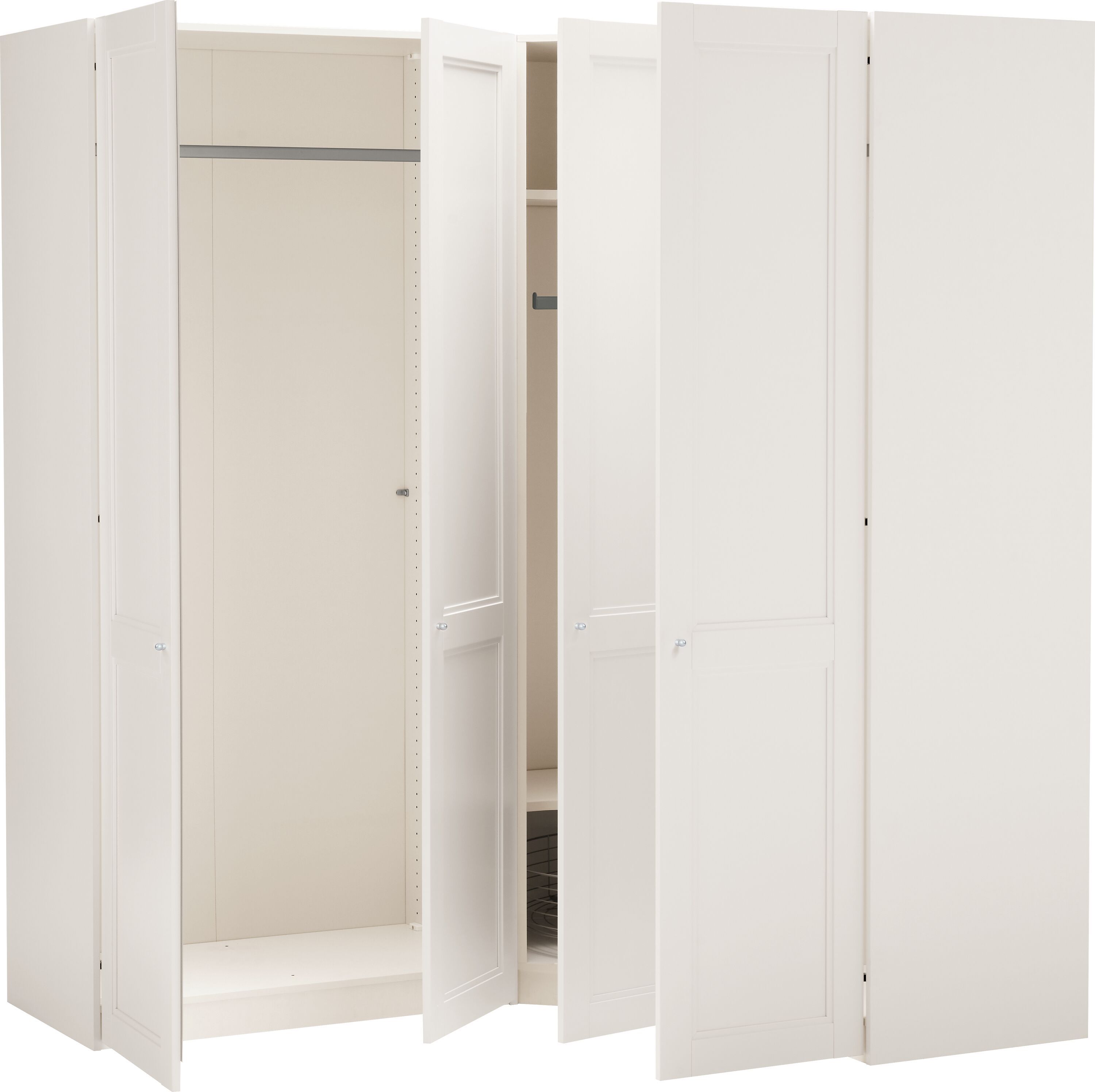 MODUL Eckschrank - Creme / B: 197.0 cm x T: 146.0 cm x H: 220.0 cm