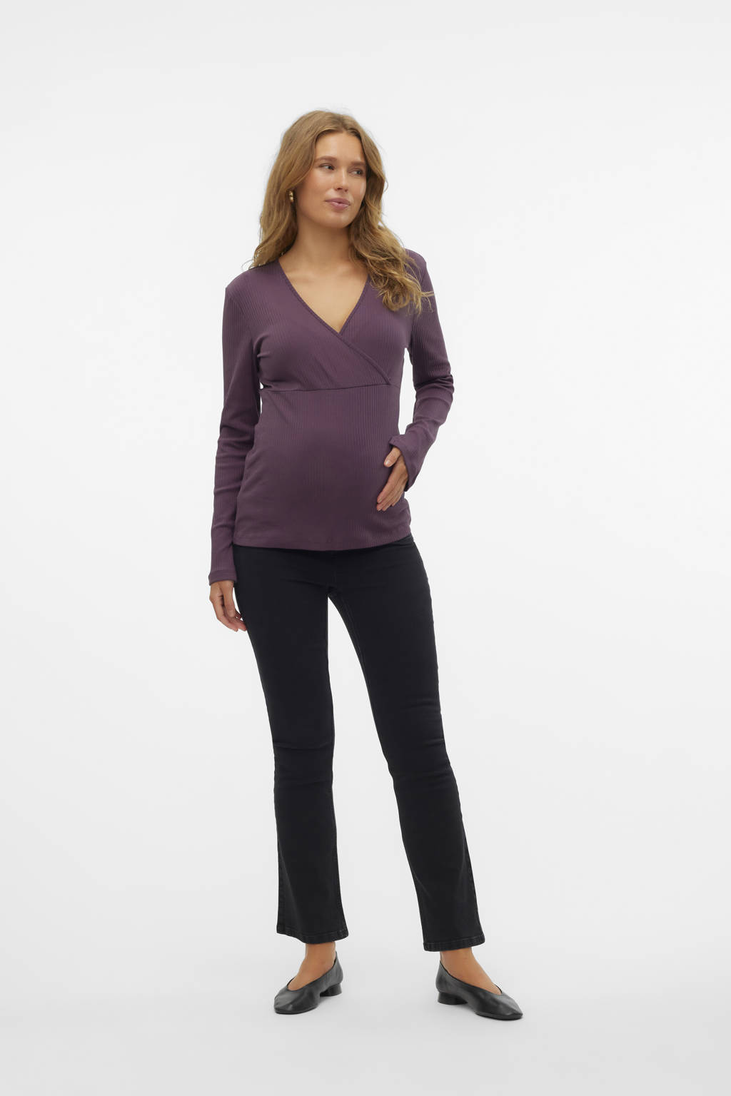 MAMALICIOUS zwangerschaps- en voedingstop MLLILLI aubergine