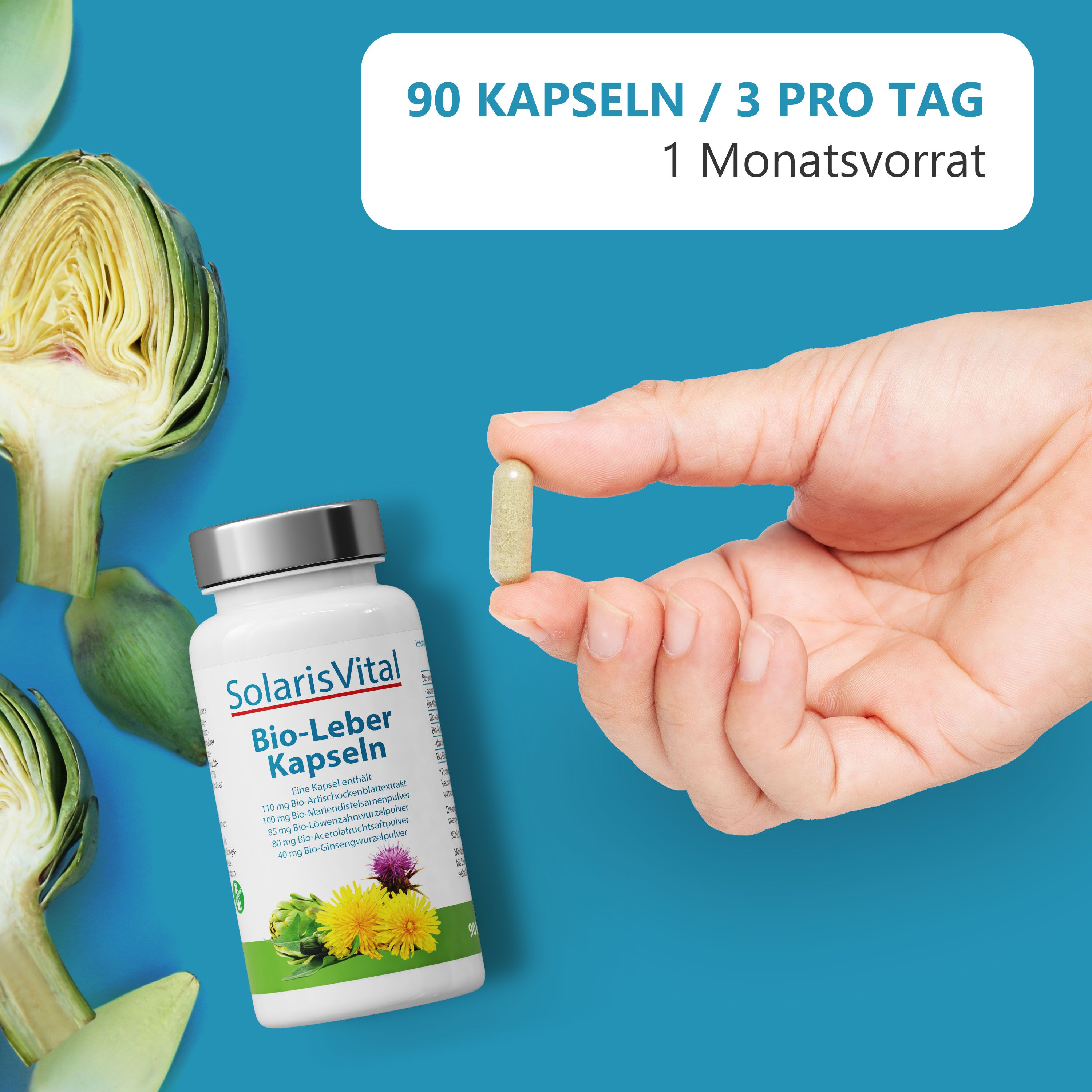Bio-Leber Kapseln in Bioqualität von Solaris Vital
