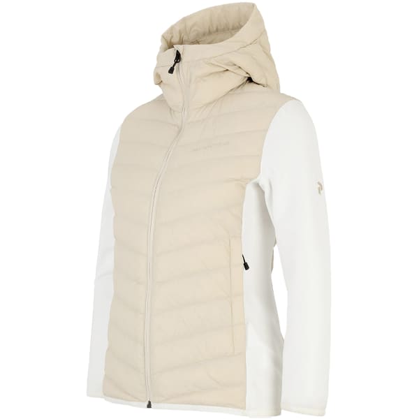Veste de ski PEAK PERFORMANCE W FROST DOWN HYBRID HOOD SAND FOG/OFFWHITE