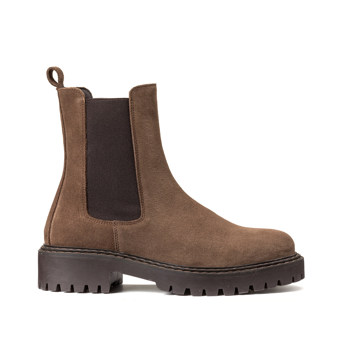 COLEÇÕES LA REDOUTE<br>Botas Chelsea em camurça, Assinatura JUDITH