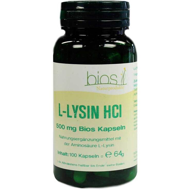 L-Lysin HCL 500 mg Bios Kapseln, 100 St