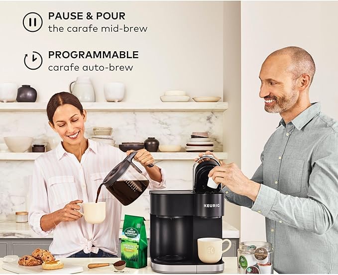 Keurig K-Duo Single Serve K-Cup Pod & Carafe Coffee Maker, Black,1470 watts
