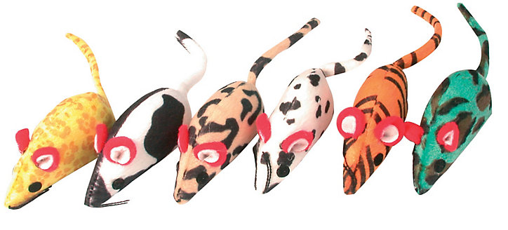 Jouet pour chat souris tissu Gm (lot de 6)