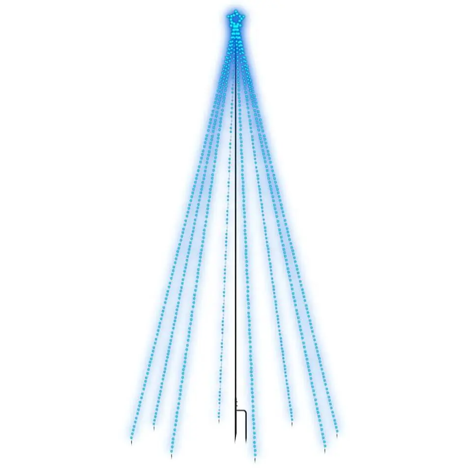 vidaXL - Led-kerstboom - Blauw - IJzer