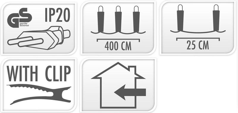 Home & Styling Kaarsverlichting 50 Led 12,2 Meter Creme