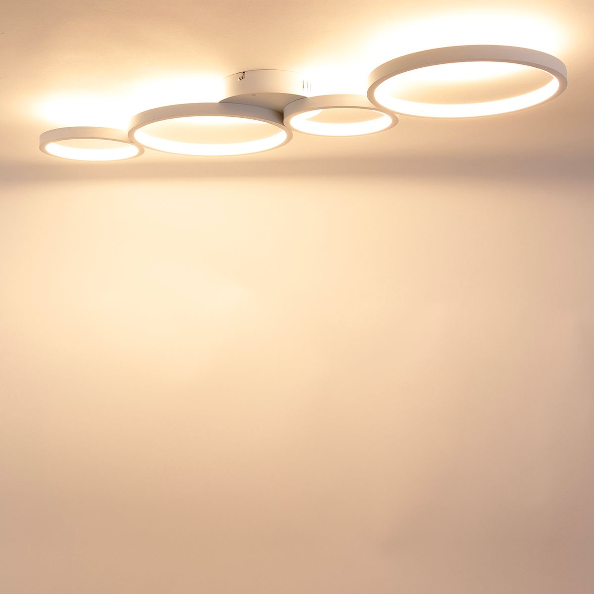 Plafondlamp wit incl. LED 3 staps dimbaar 4-lichts - Lupolo