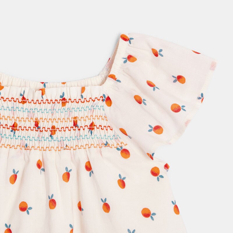 Robe bébé fille à imprimés oranges Catimini Orange