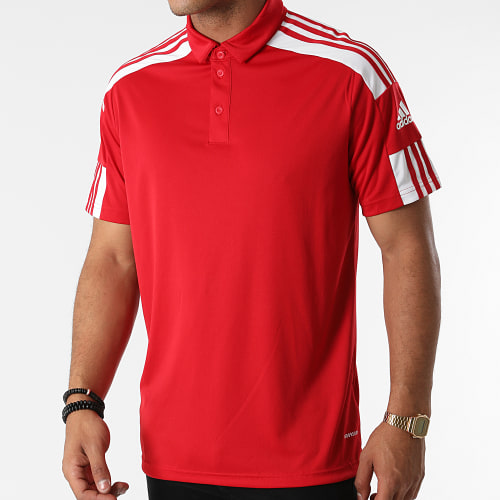 Polo Manches Courtes A Bandes Squad 21 GP6429 Rouge