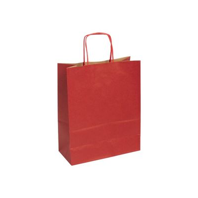 Clairefontaine - 25 Sacs cadeau kraft - 22 cm x 10 cm x 27 cm - rouge