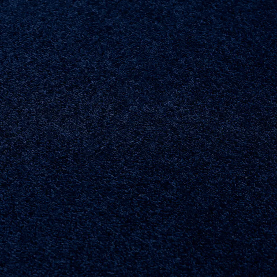 Uni Rond Effen Laagpolig Vloerkleed Modern Donker Blauw Navy - 240 CM ROND