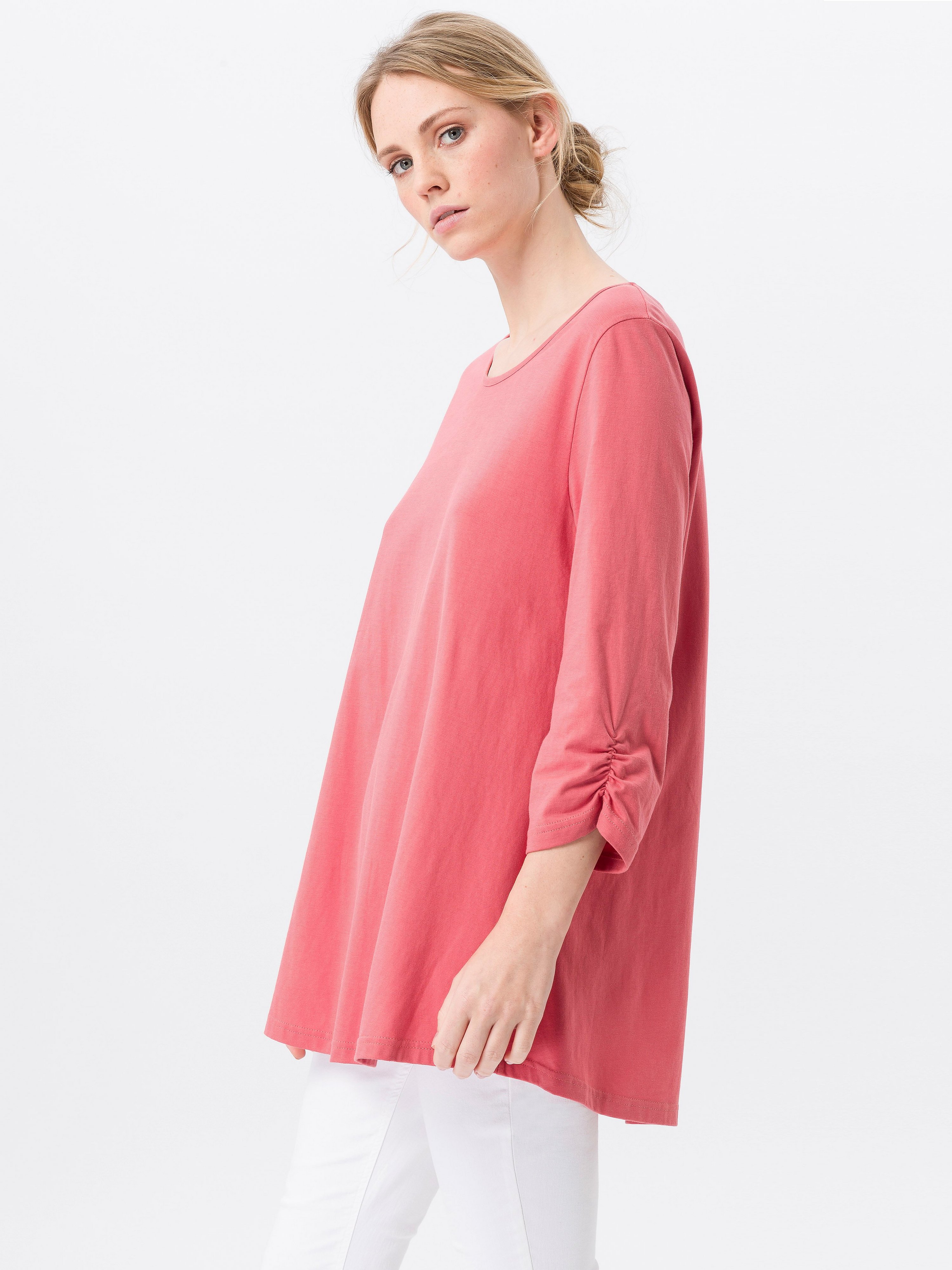Rundhals-Longshirt