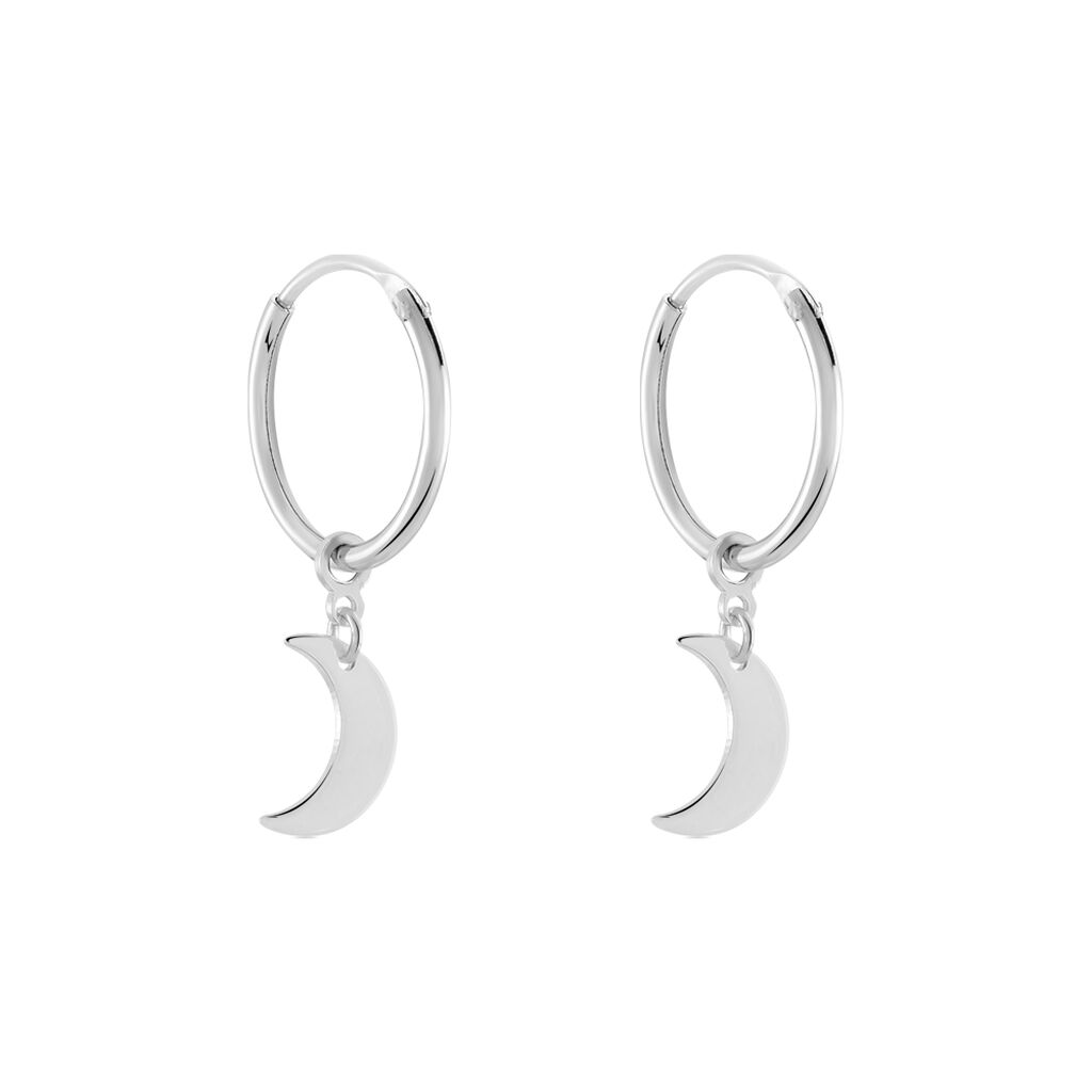 Créoles Elvyn Argent Blanc