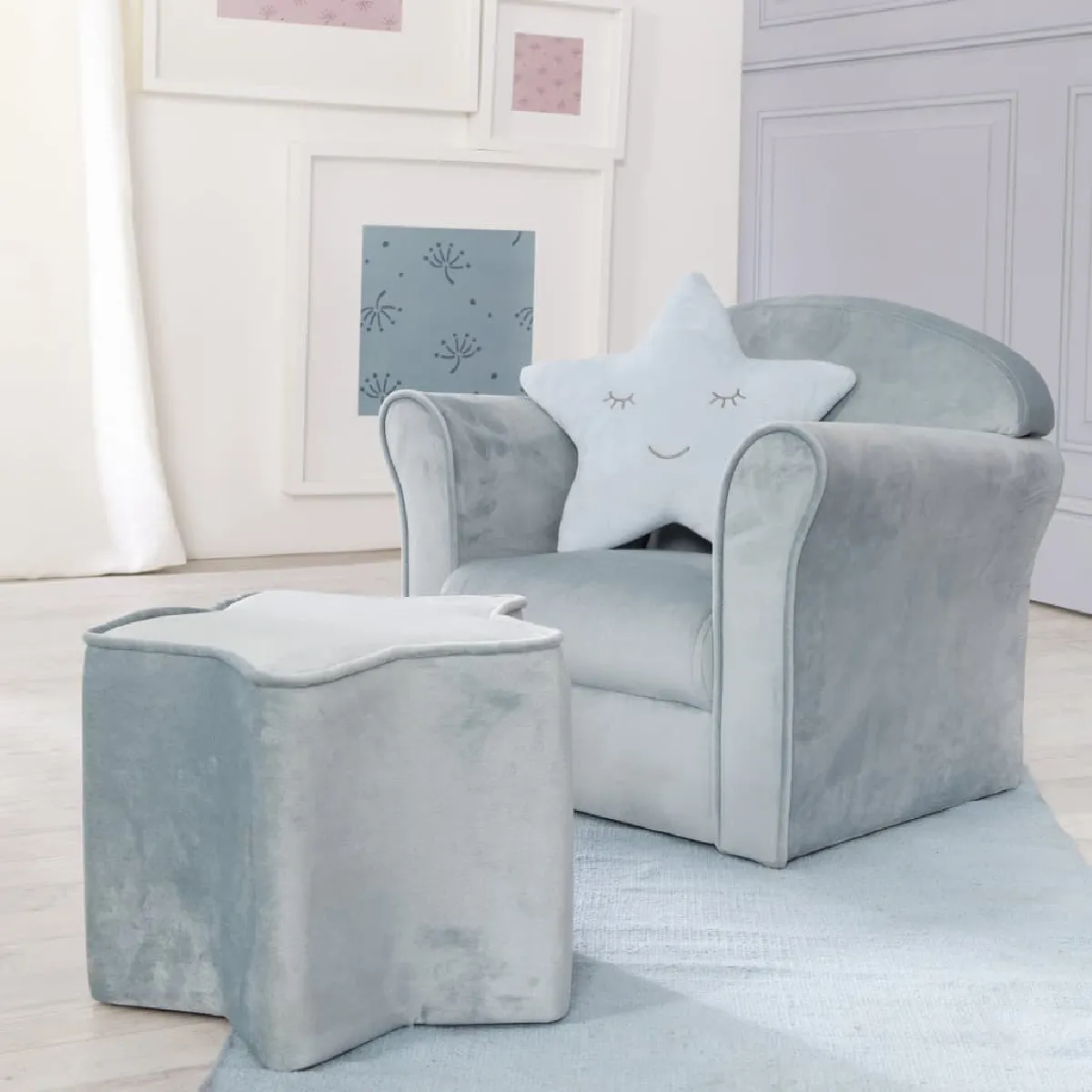 Roba Fauteuil Enfant Bleu Clair