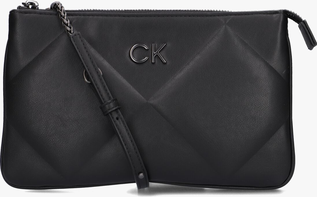 CALVIN KLEIN zwarte calvin klein schoudertas re-lock quilt crossbody