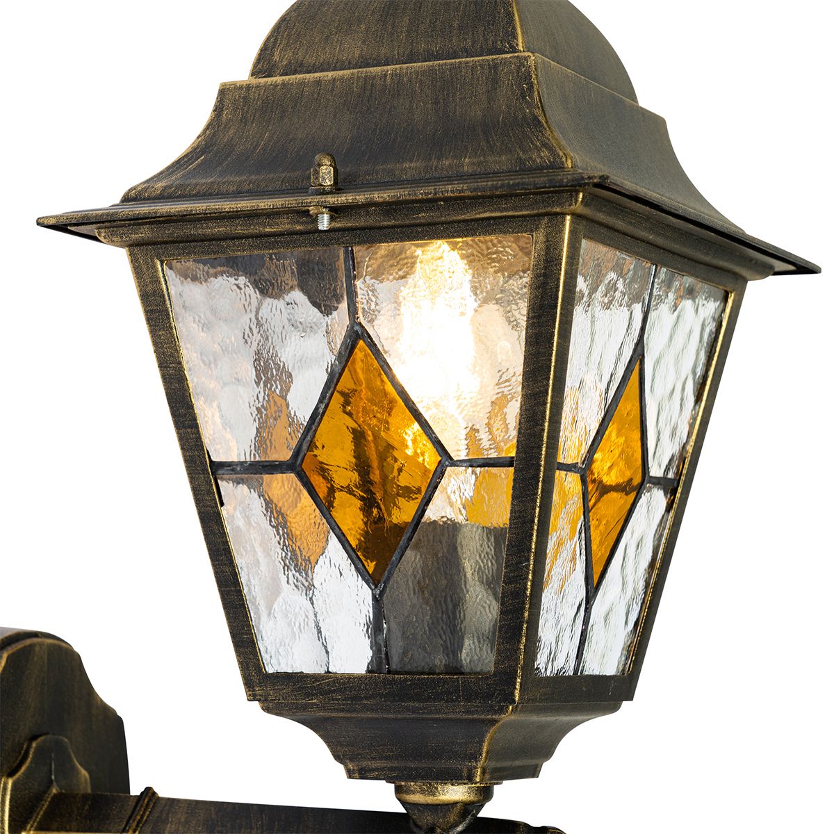 Vintage buiten wandlantaarn antiek goud - Antigua Up