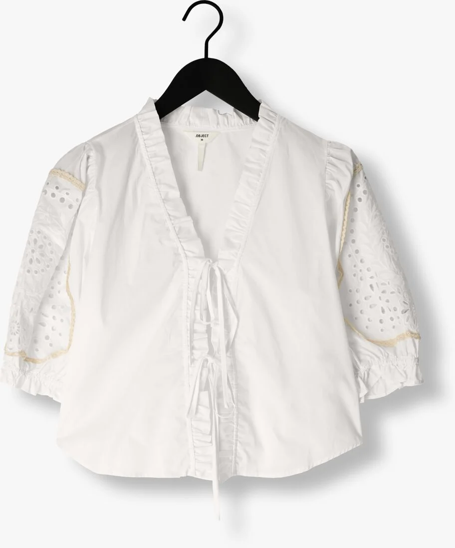 OBJECT witte object blouse objbrodera s/s top