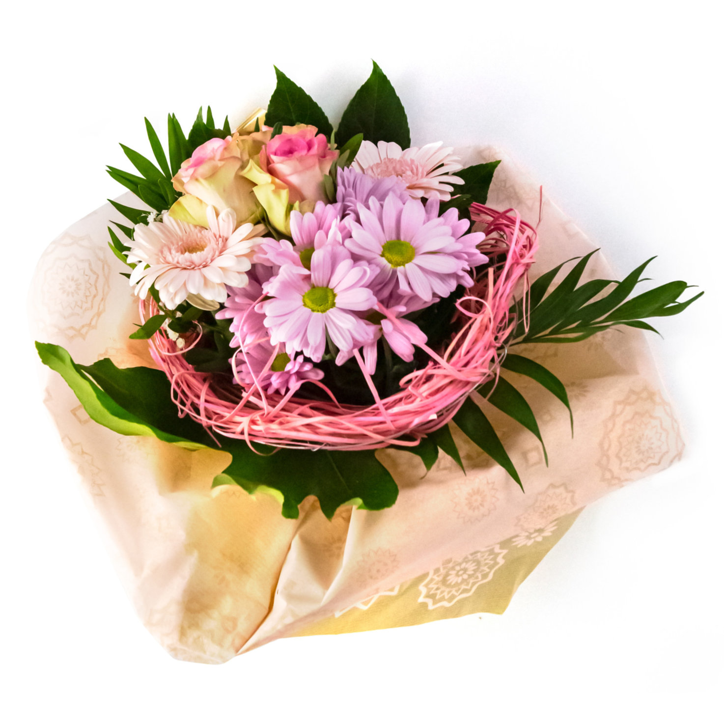 Biedermeier Blumenstrauss rosa