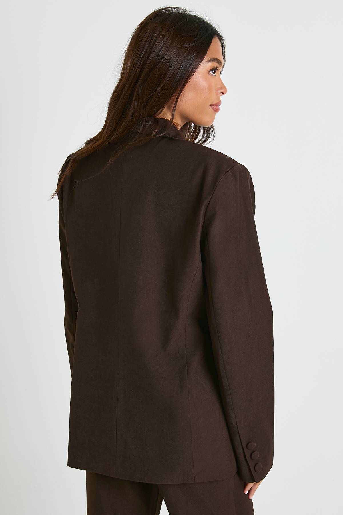 boohoo Blazer Cintré Croisé À Taille Ajustée