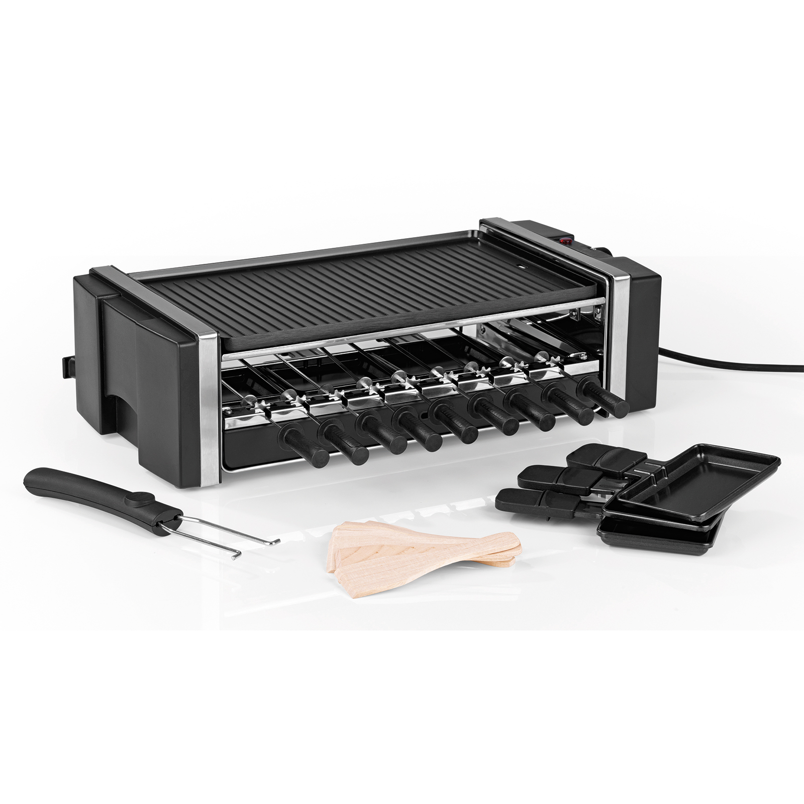MAXXMEE Multi-Raclette-Grill - schwarz - Edelstahl