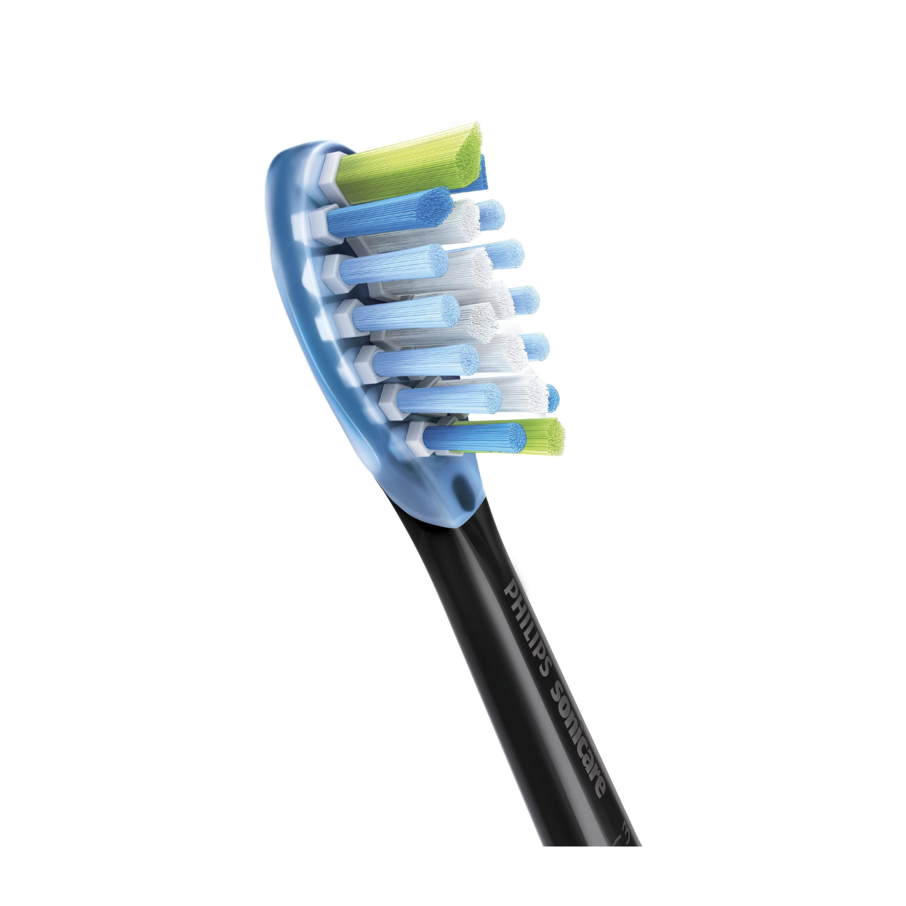(4er Set) C3 Premium Plaque Defence Ersatz Zahnbürstenkopf für Philips Sonicare Elektrische Zahnbürsten (HX9044/33) - Schwarz