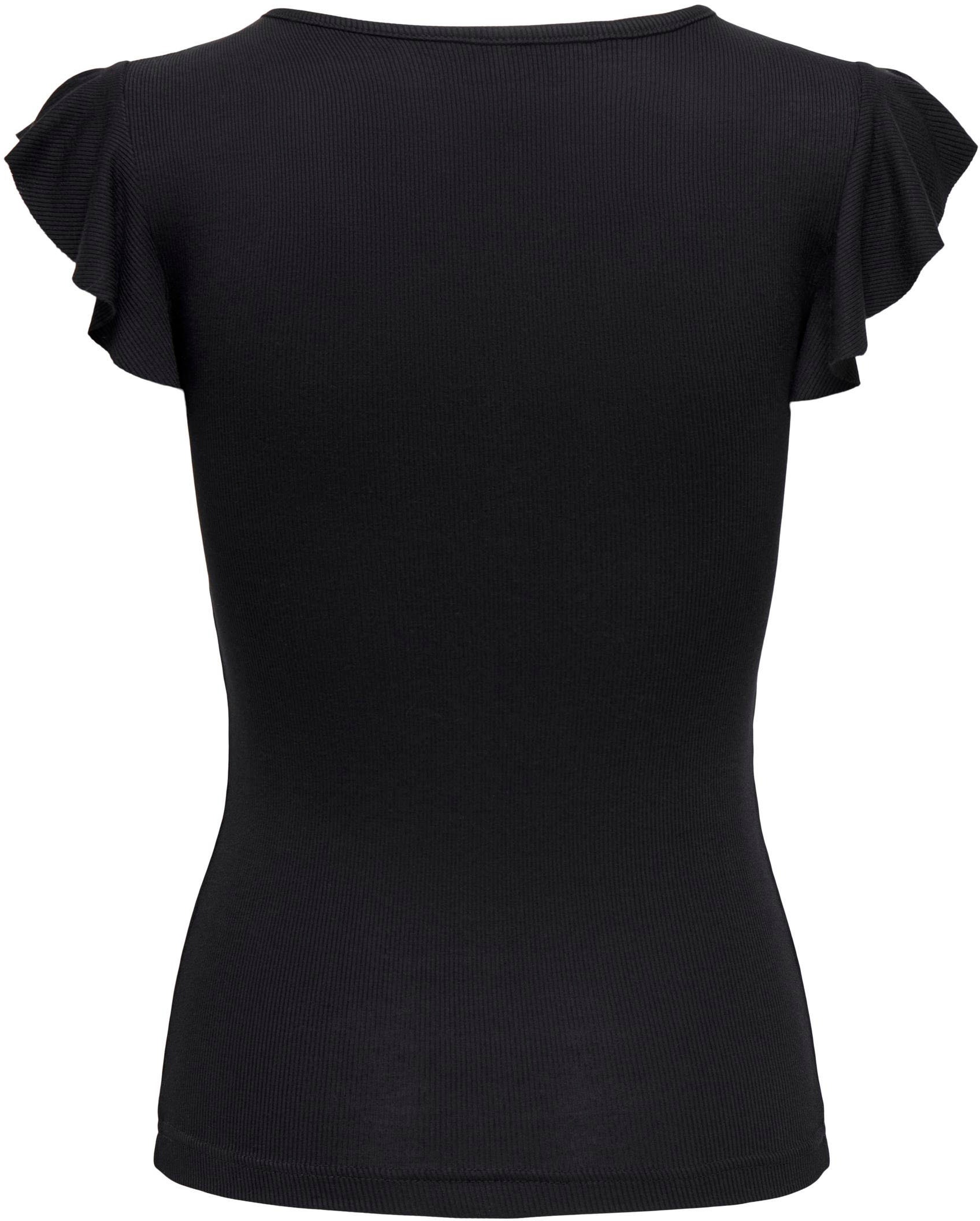ONLY V-Shirt »ONLBELIA – V-Ausschnitt für femininen Sommerkomfort«, regular fit, Single Jersey, Viskosemischung, V-Ausschnitt, unifarben