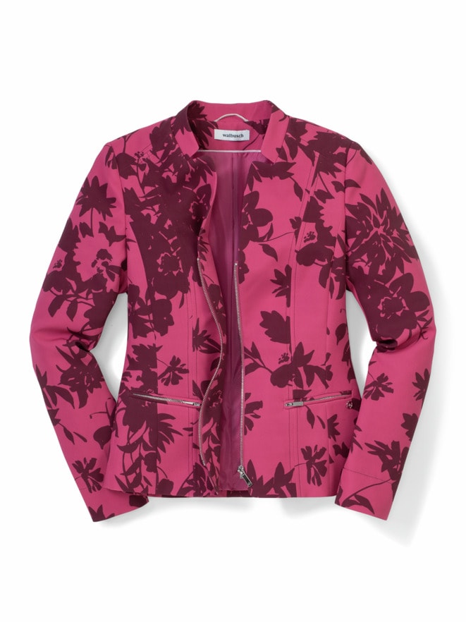 Kofferblazer Blumendruck