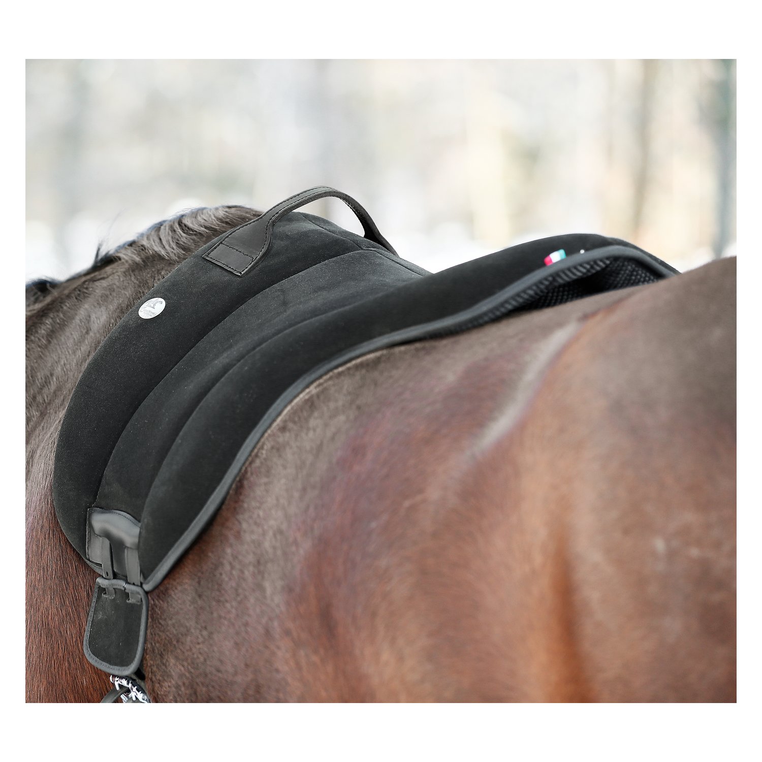L-pro West Bareback-Pad Wildleder  - schwarz