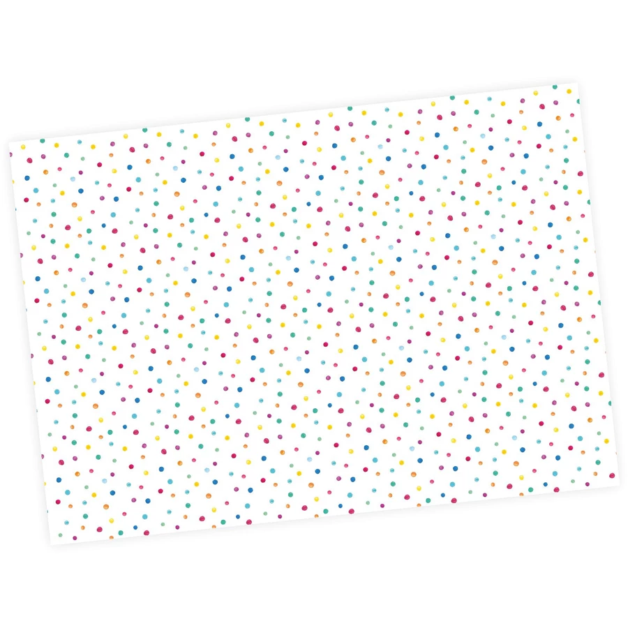 Nikima Geschenkpapier 5 Bögen Punkte Dots bunt  – 1,60€qm Größe: - 84,1 x 59,4 cm bunt