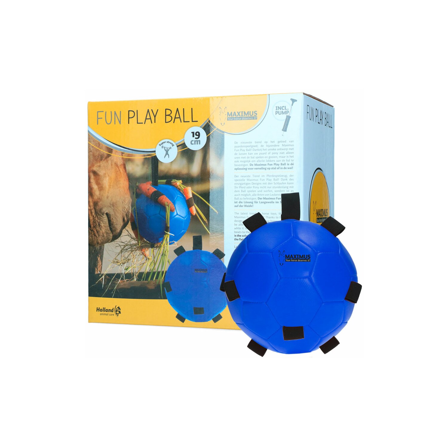 MAXIMUS Fun Play Ball  - blau - 19 cm