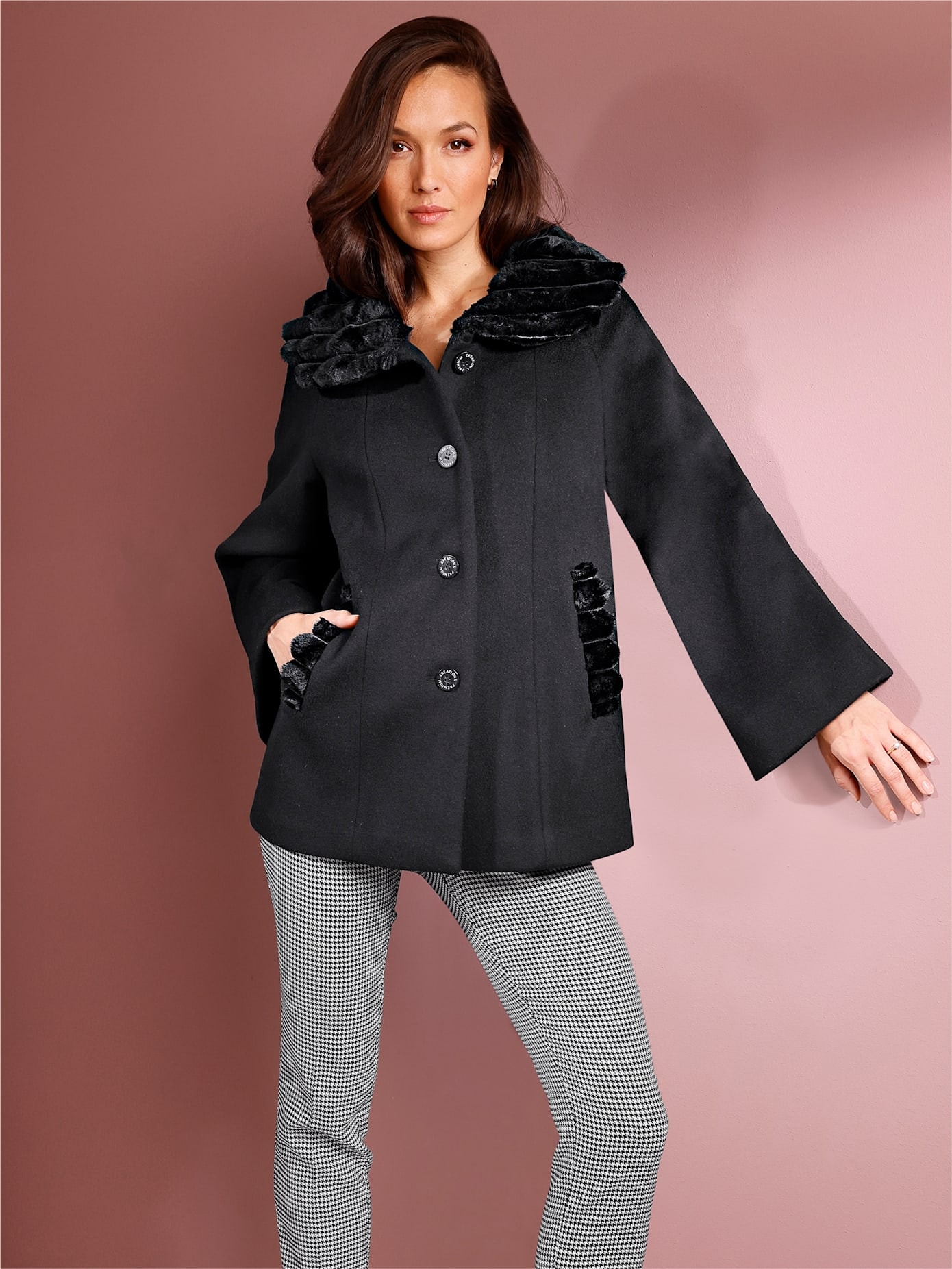 CREATION L PREMIUM Wolljacke ohne Kapuze