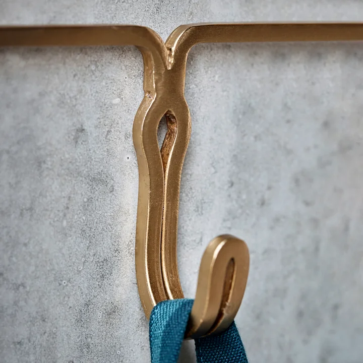 House Doctor - Yra Hakenleiste, L 32 cm,  messing-finish
