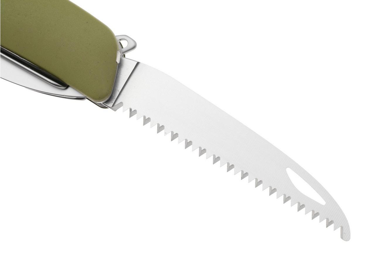 Swiza SH09 TR AM, KST.0136.1050, Olive, Zwitsers zakmes, partly serrated, 9 tools